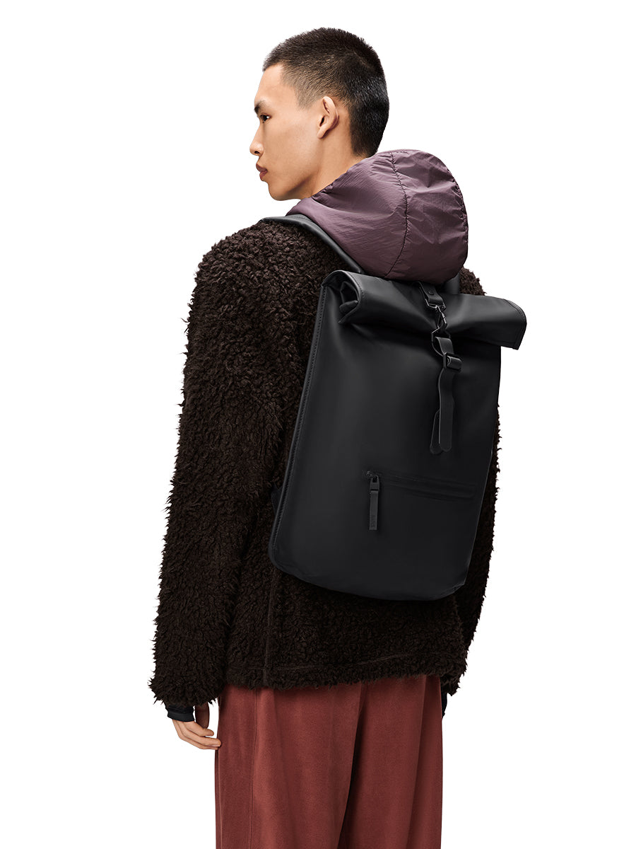 Roll Top Rucksack - Black