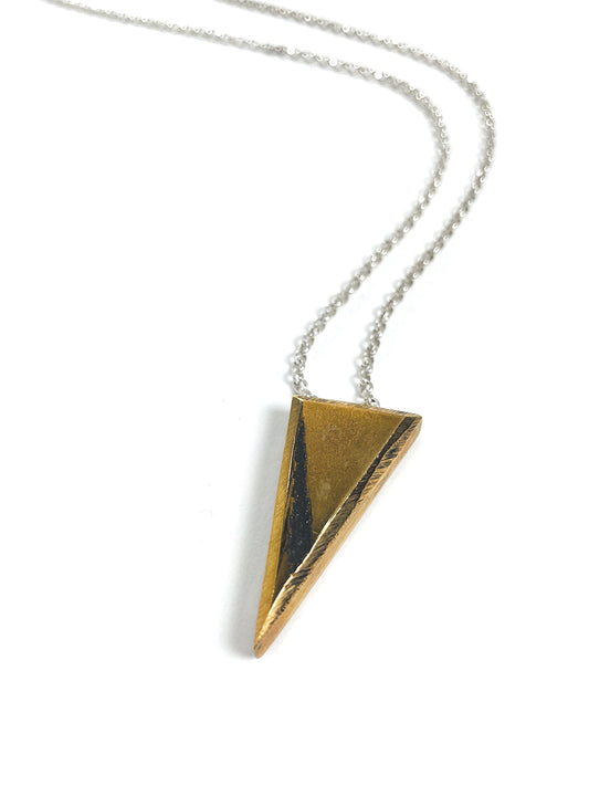 Sculpture Series Extra-Long Bronze Spike Necklace