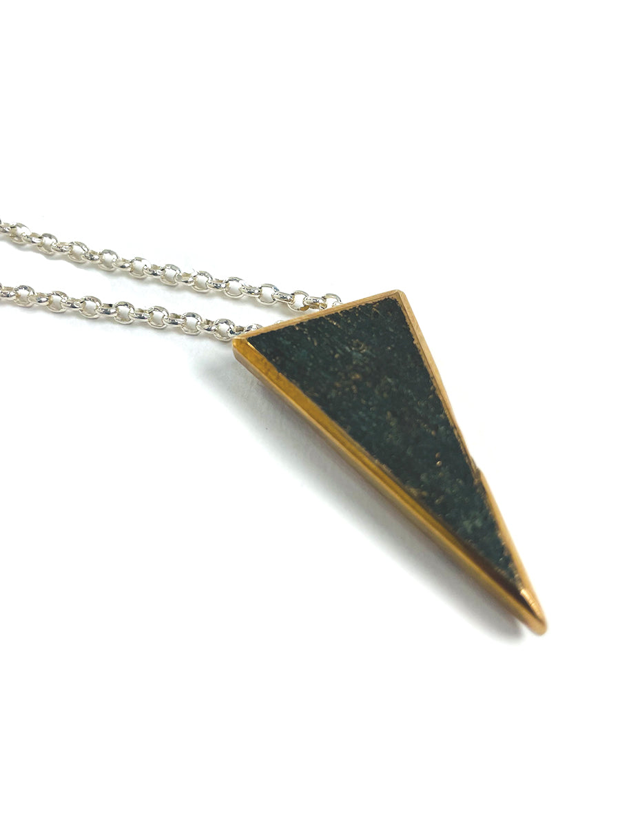 Sculpture Series Extra-Long Bronze Spike Necklace