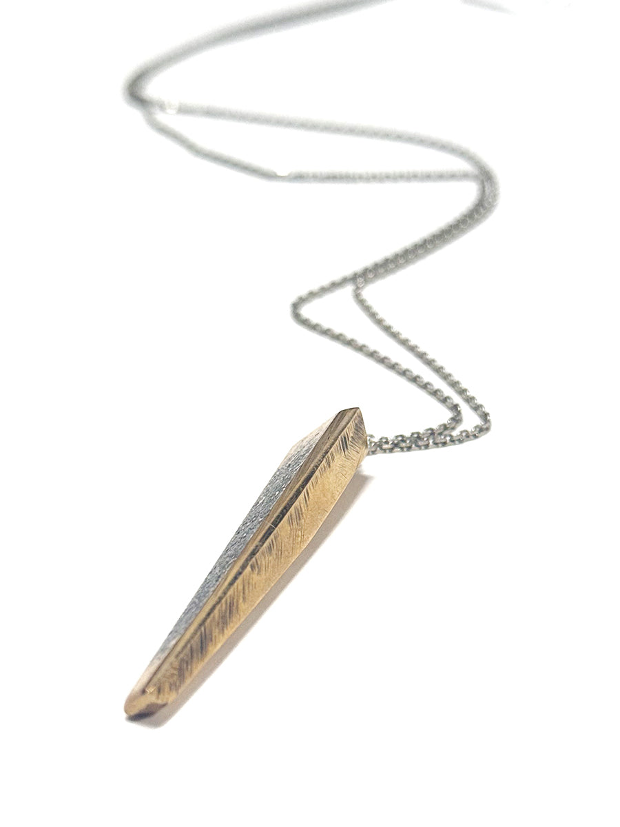Sculpture Series Bronze Spike Pendant Necklace