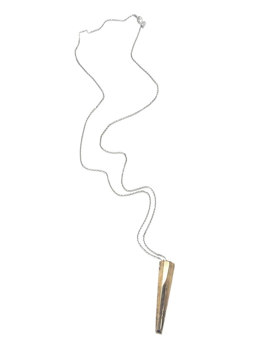 Sculpture Series Bronze Spike Pendant Necklace