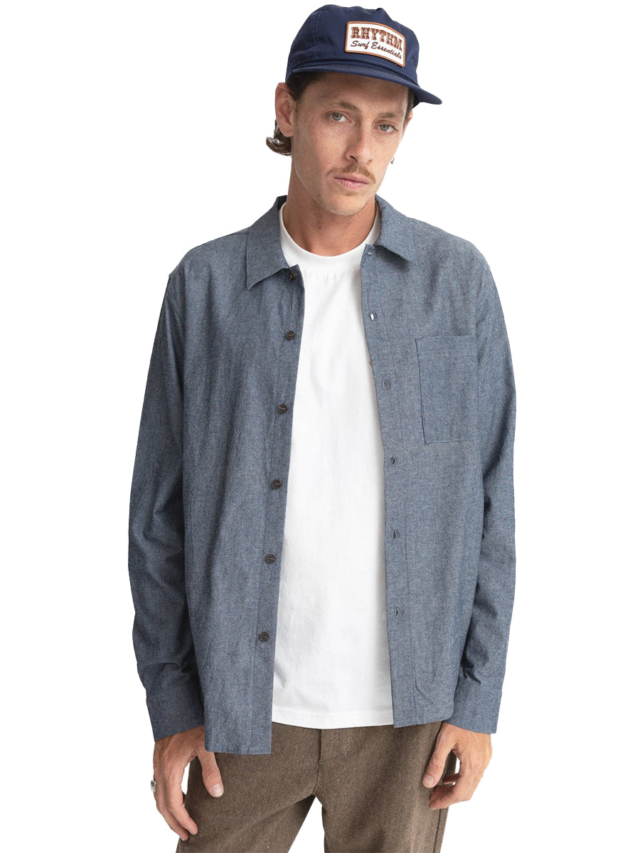 Chambray Long Sleeve Shirt - Indigo