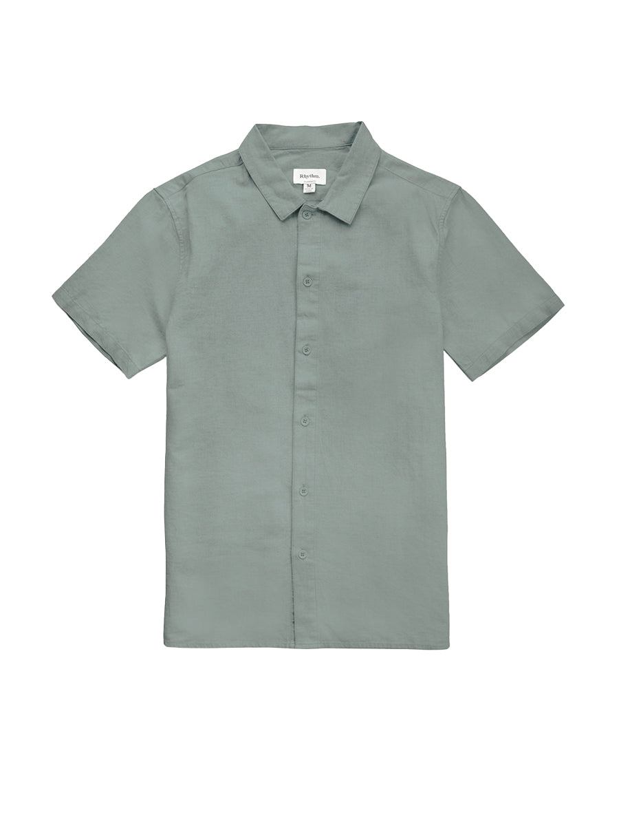 Classic Linen Short Sleeve Shirt - Seafoam