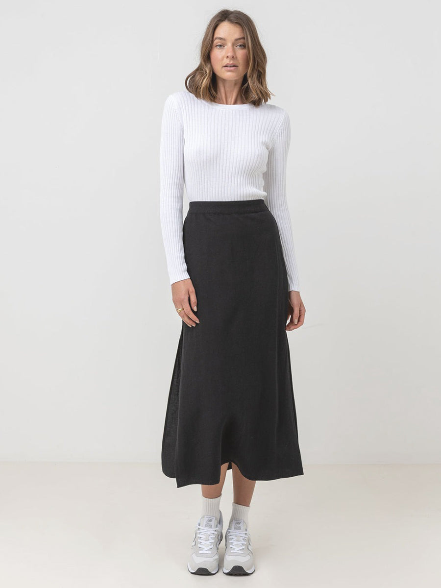 Classic Midi Skirt - Black