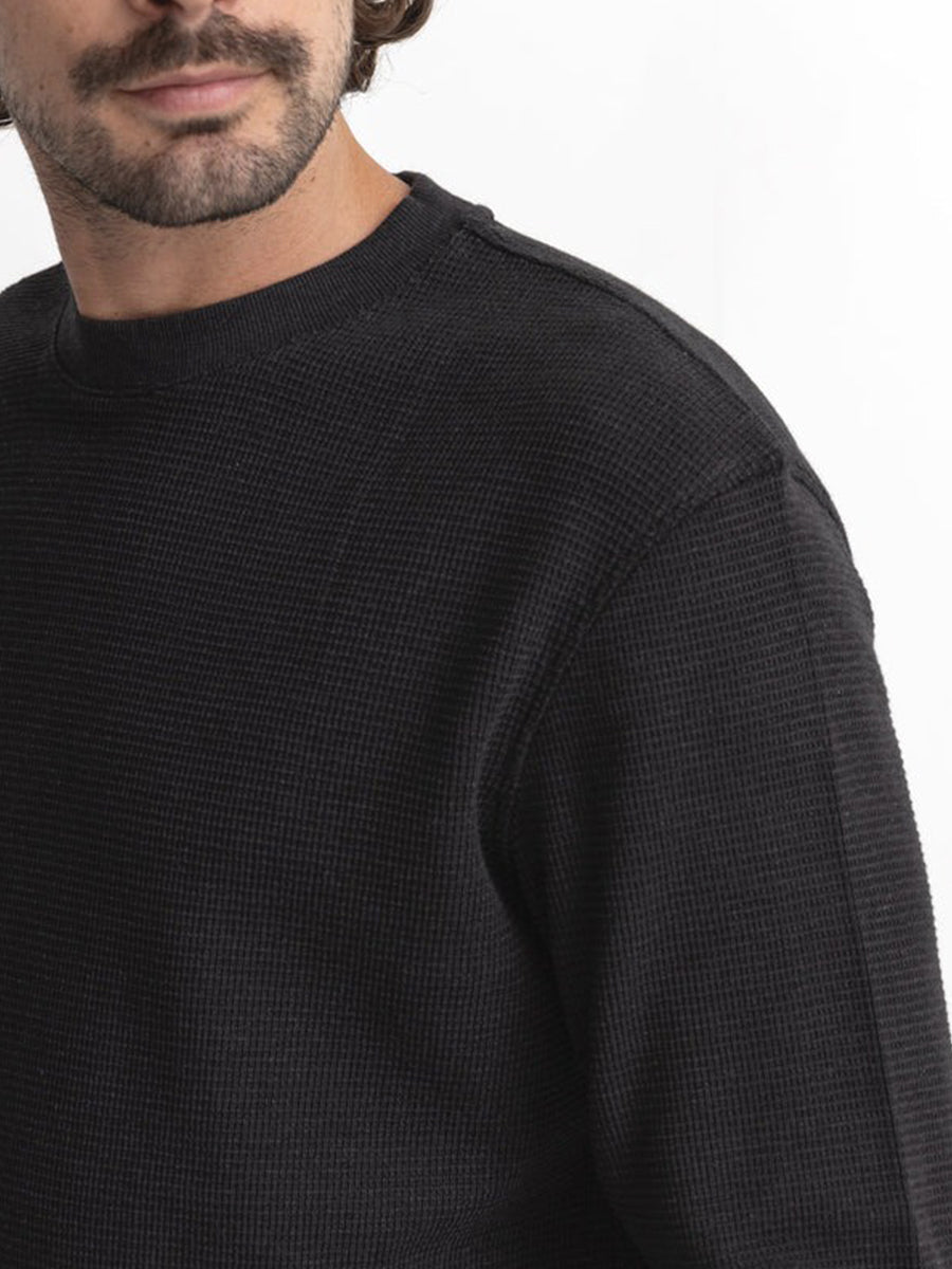 Classic Waffle Knit - Vintage Black