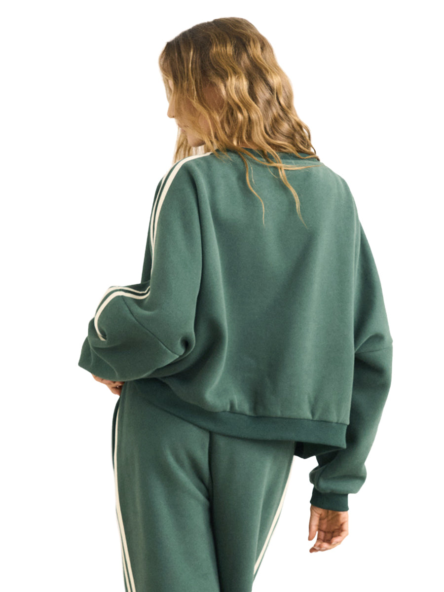 Contrast Track Sweatshirt - Hunter