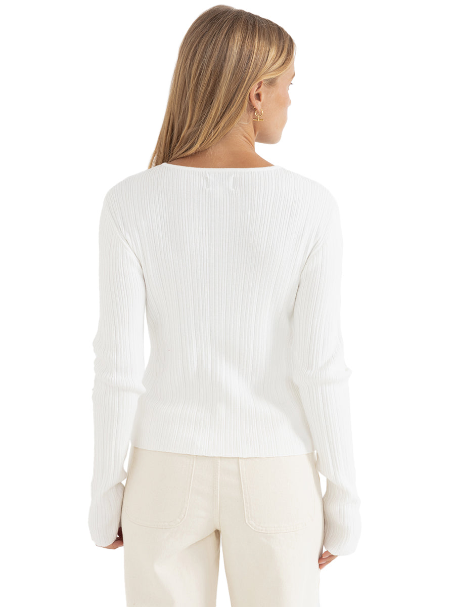 Essential Long Sleeve Knit Top - Cream