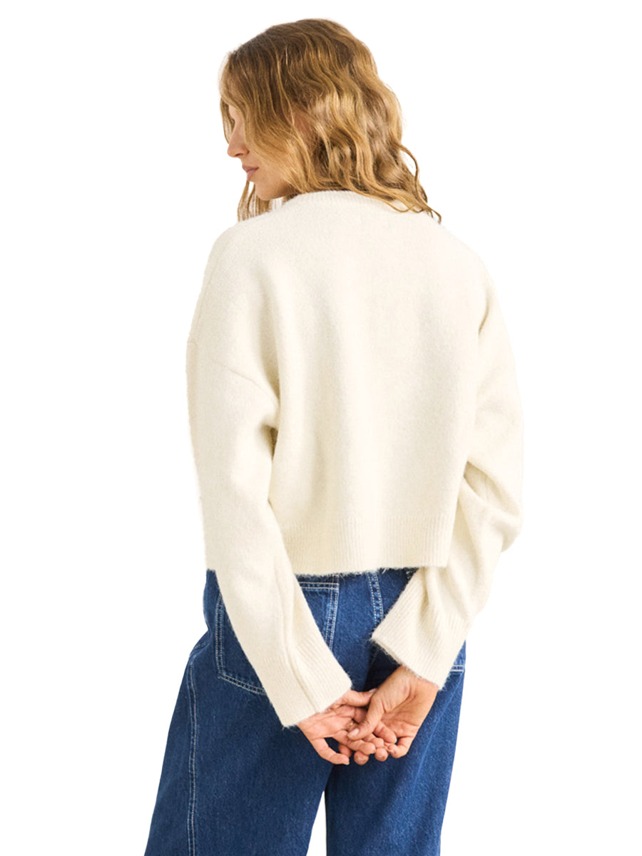 Estelle Fluffy Cardigan - Cream