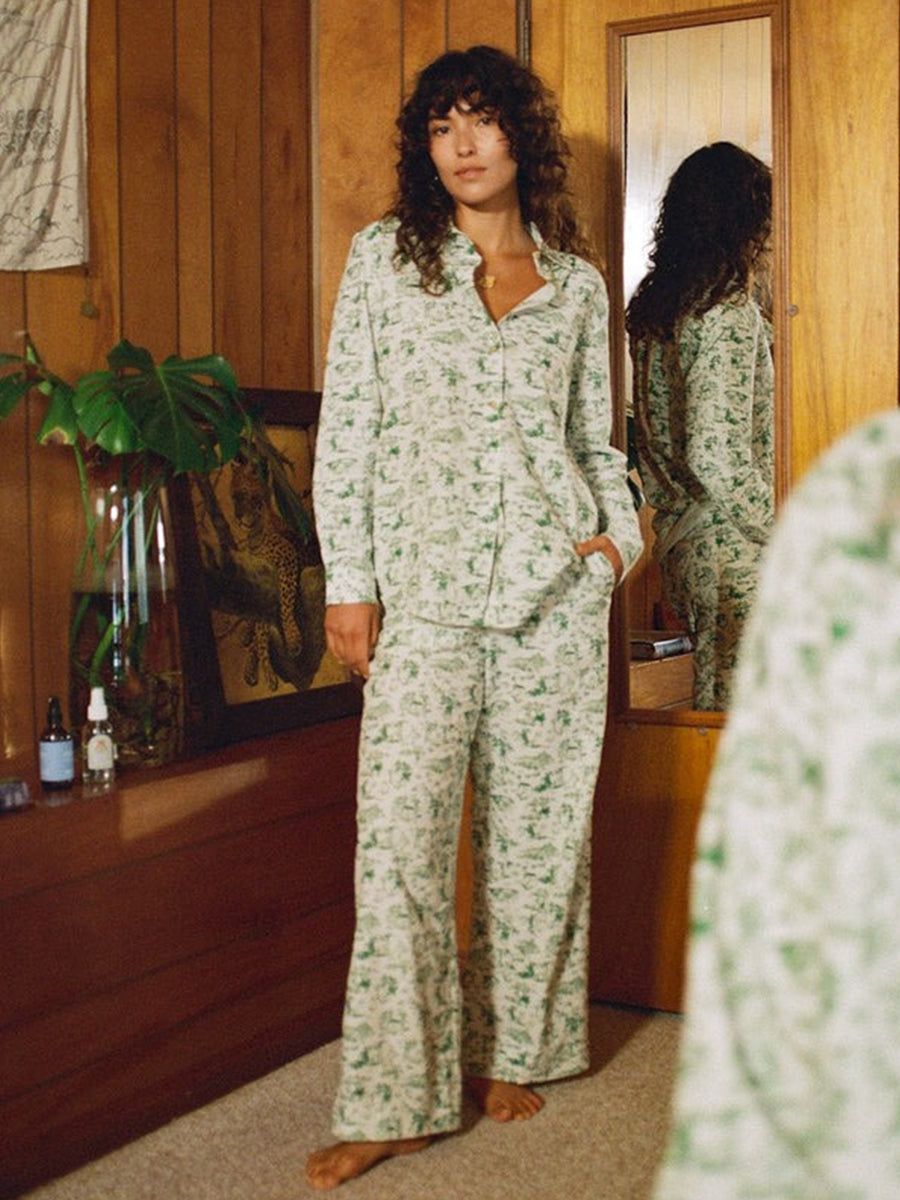 Women's Holiday Pajama Shirt - Green