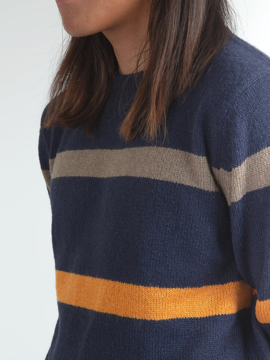 Holiday Stripe Knit - Navy