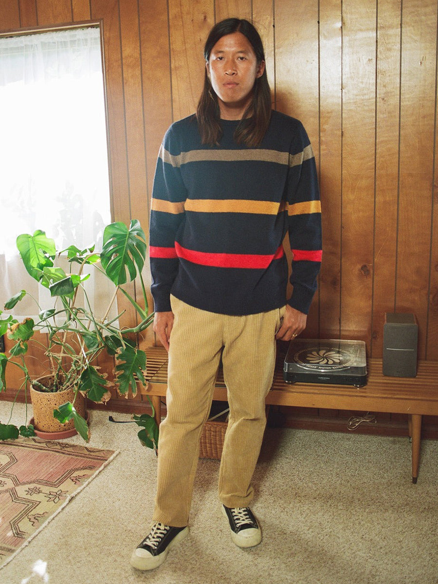 Holiday Stripe Knit - Navy