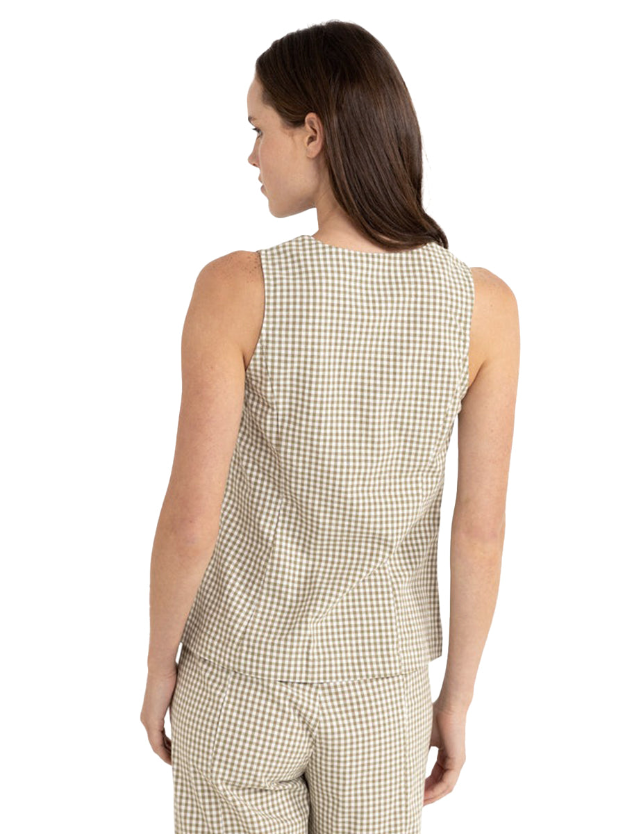 Lola Wrap-Front Vest - Olive
