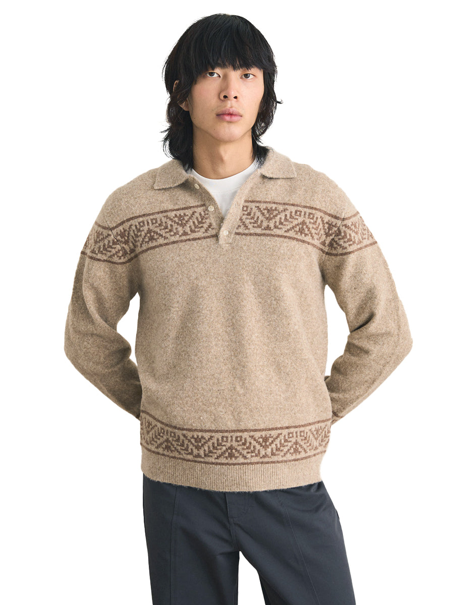 Long Reach Jacquard Knit - Natural
