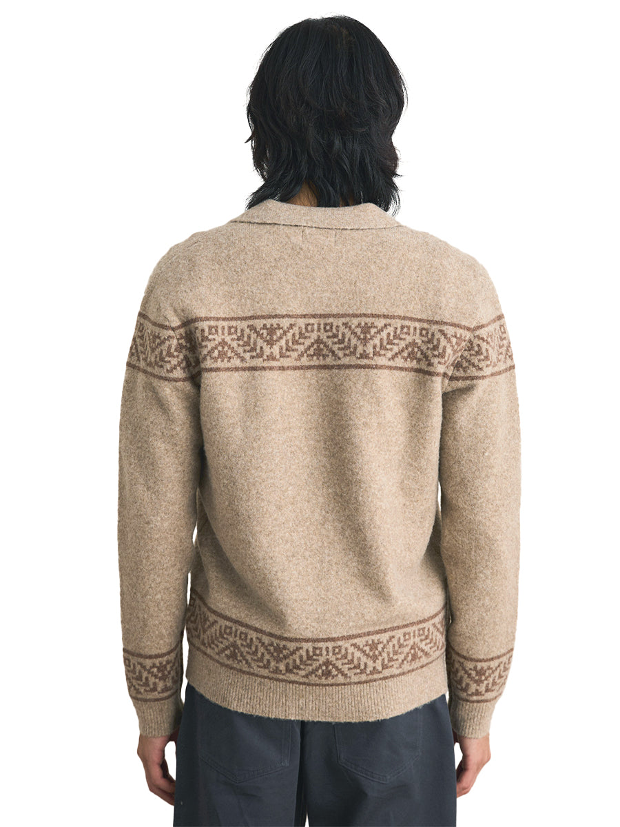 Long Reach Jacquard Knit - Natural