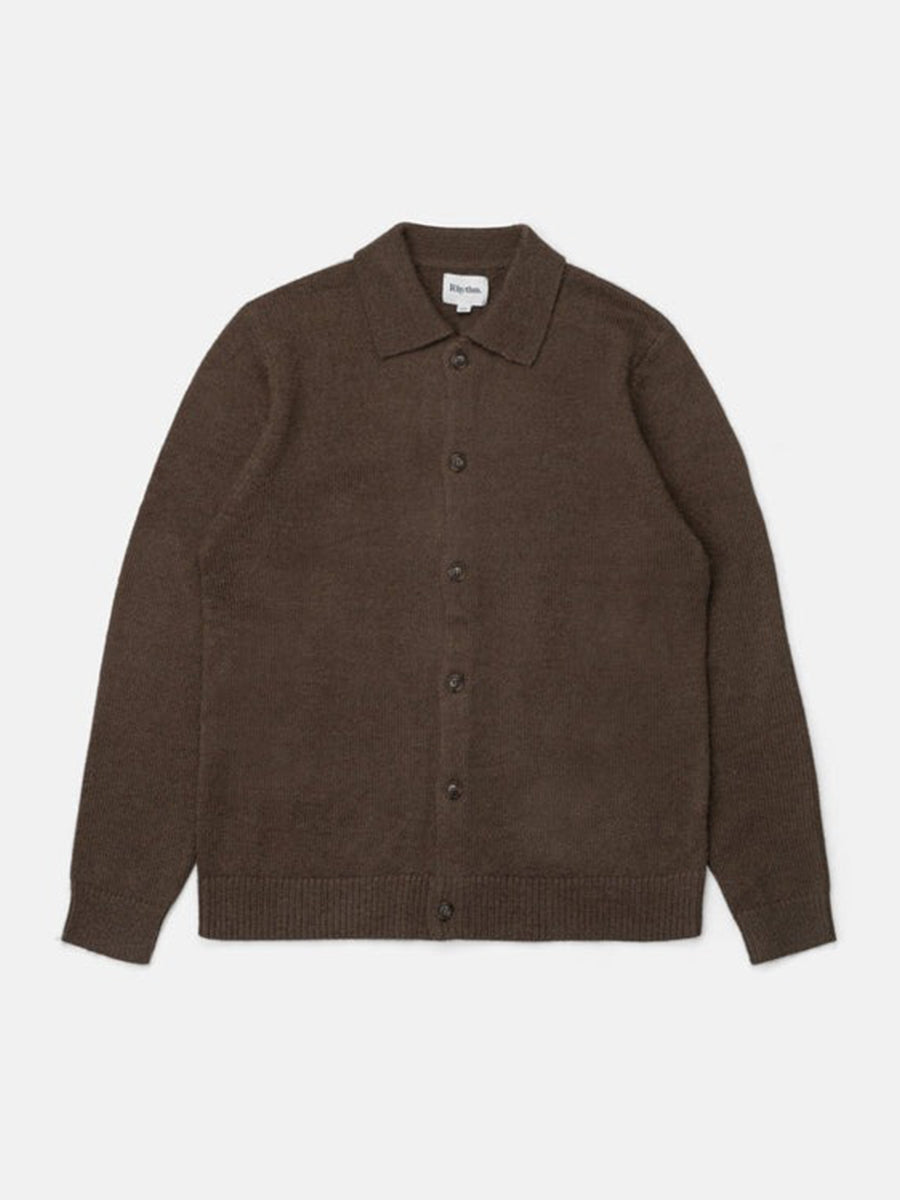 Mohair Button-Up Knit - Chocolate