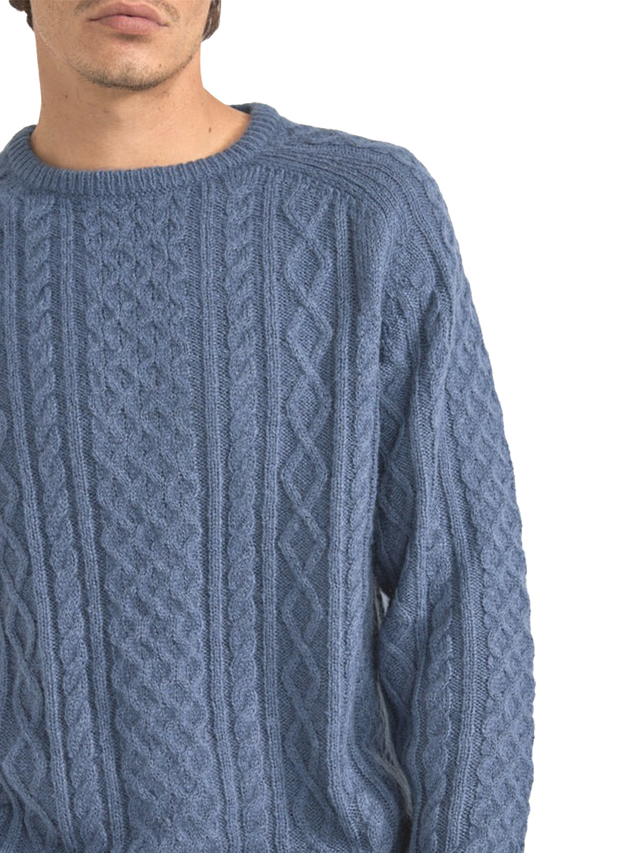 Mohair Fisherman's Knit - Slate