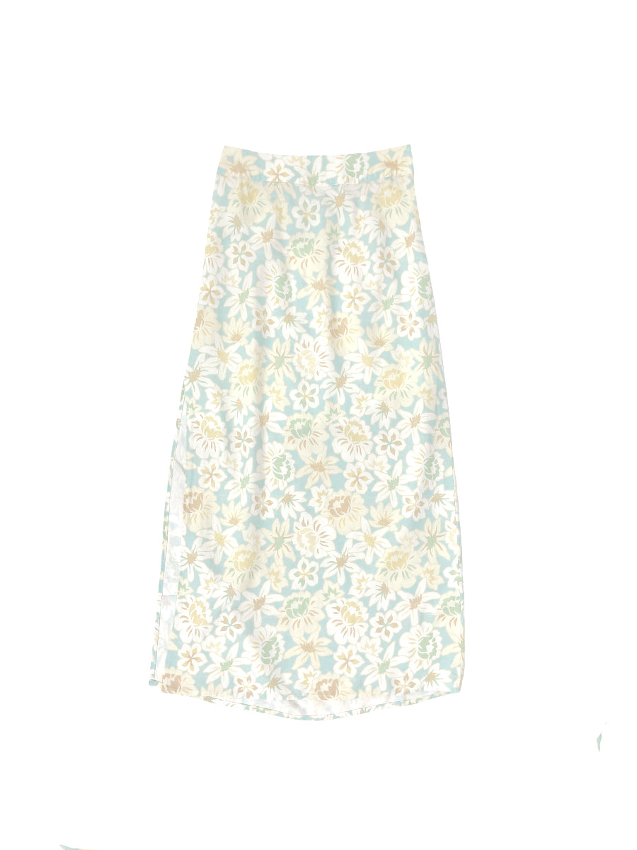 Paloma Midi Skirt - Aqua Haze