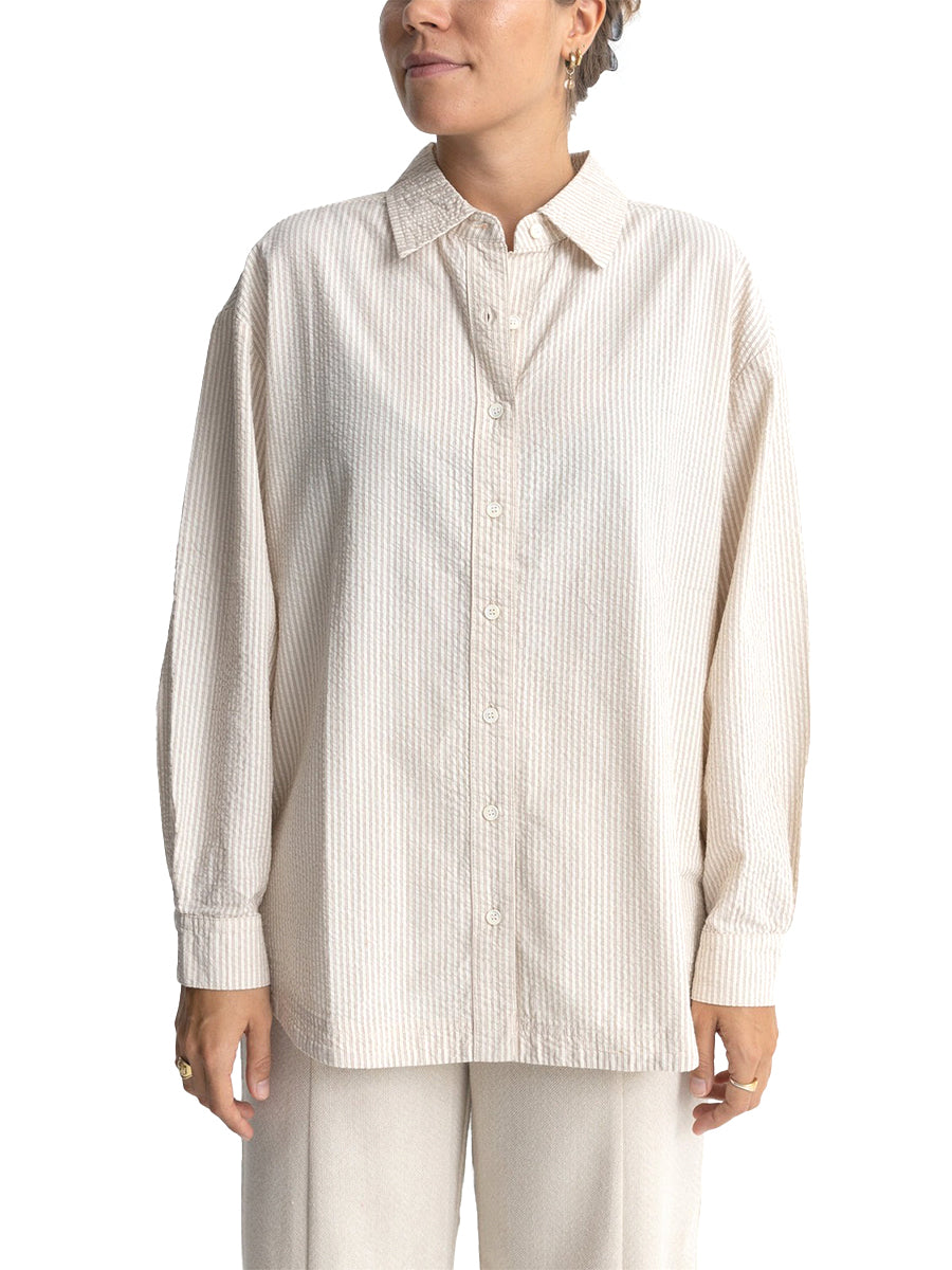 Pucker Oversized Shirt - Cream