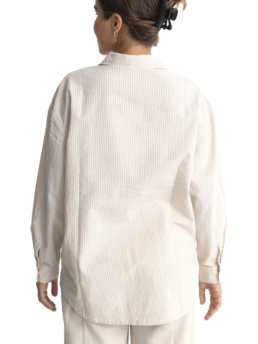 Pucker Oversized Shirt - Cream