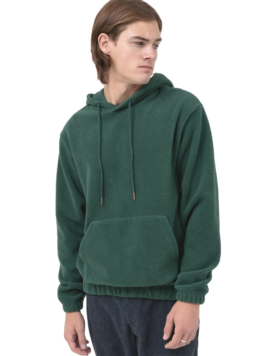 Reverse Fleece Hood - Kelp