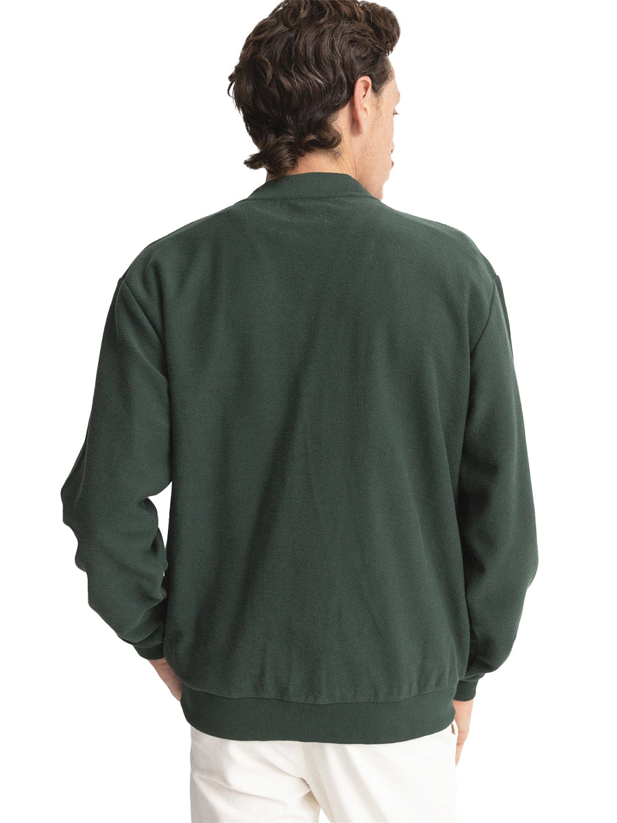 Reverse Terry Cardigan - Pine