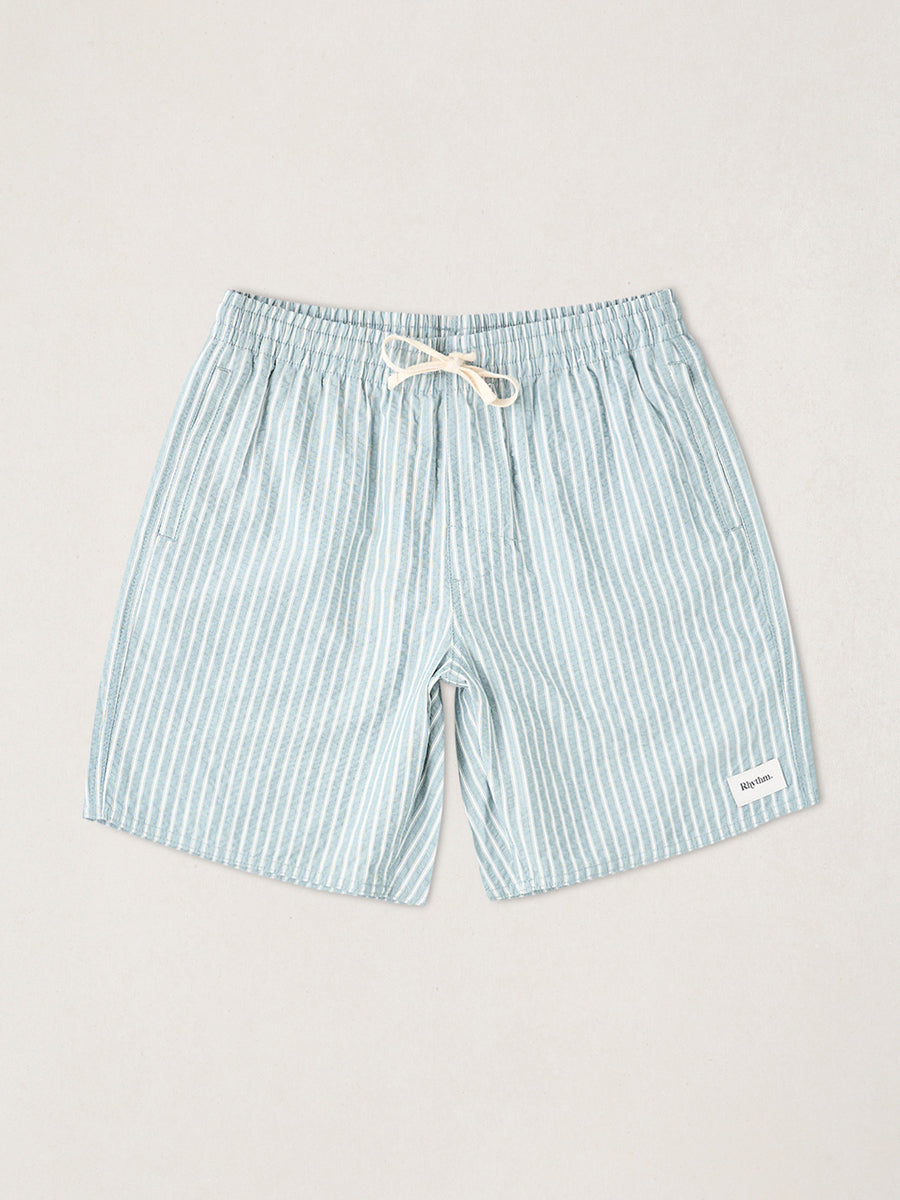 Seersucker Stripe Jam Shorts - Pine