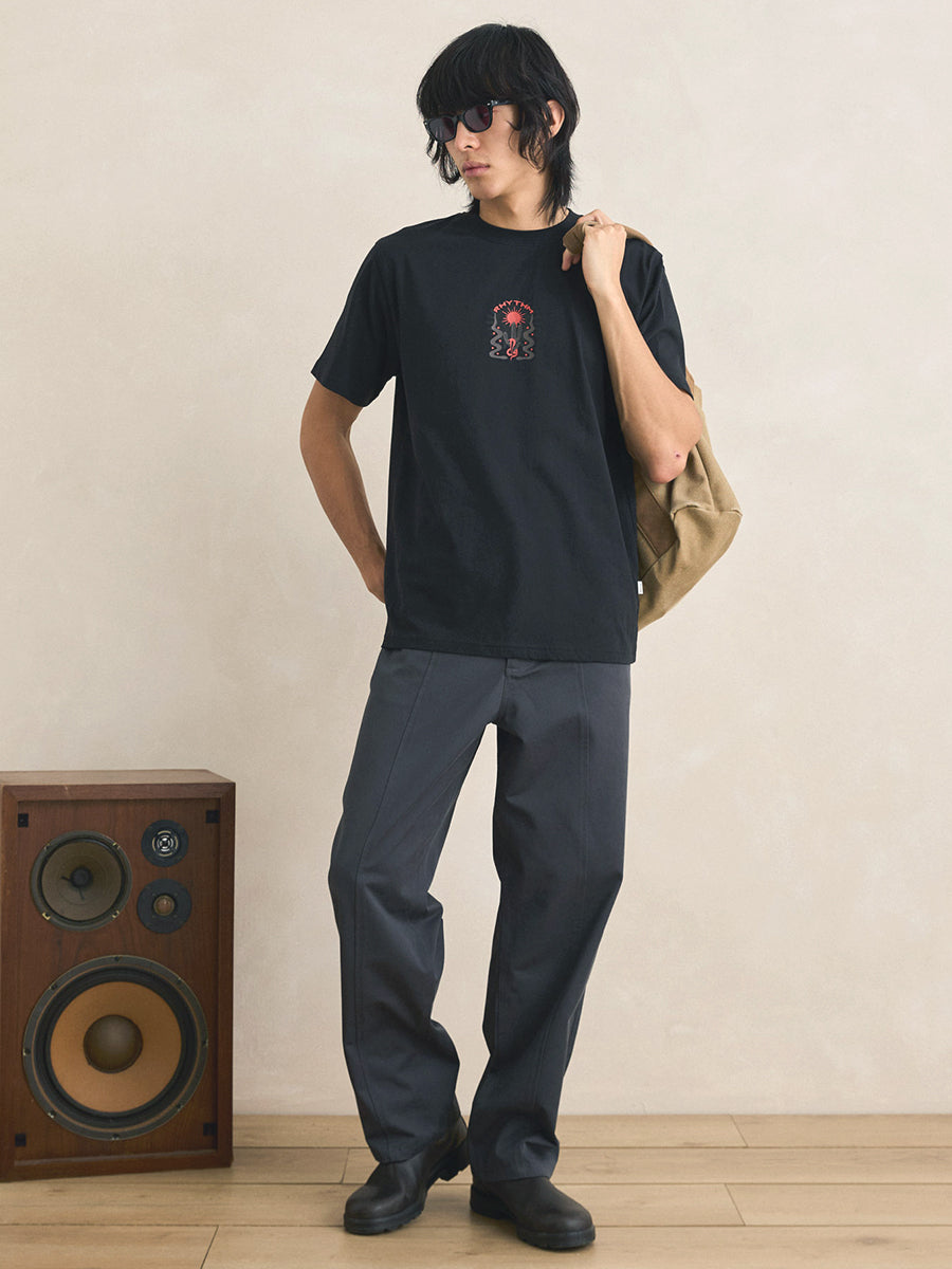 Straight-Cut Slacks - Charcoal