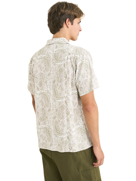 Tally Paisley Short Sleeve Shirt - Natural