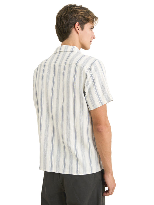 Turkish Stripe Short Sleeve Shirt - Natural