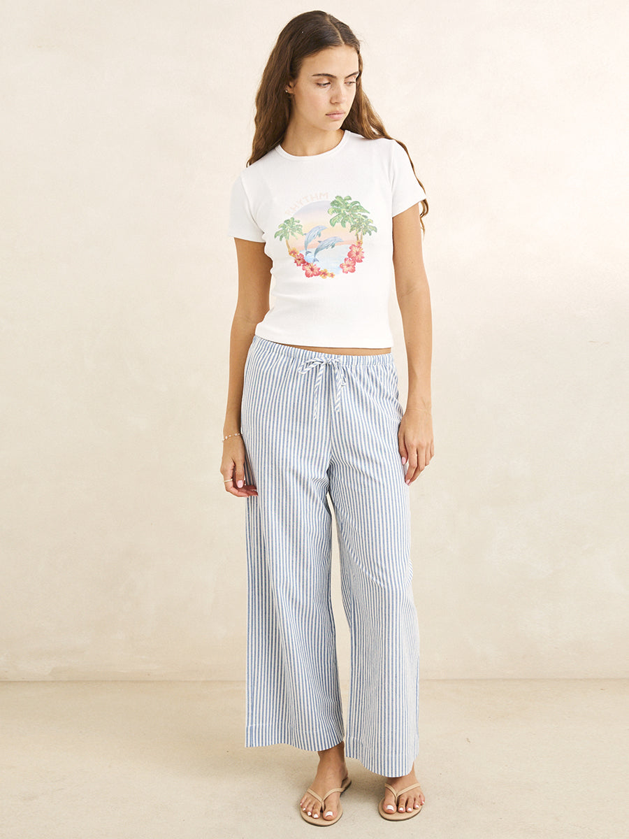 Vista Stripe Beach Pants - Blue