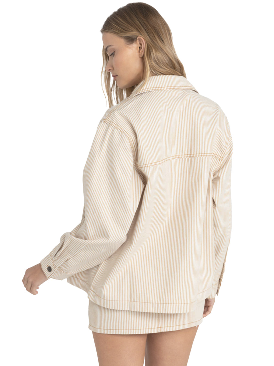 Willa Stripe Jacket - Sand