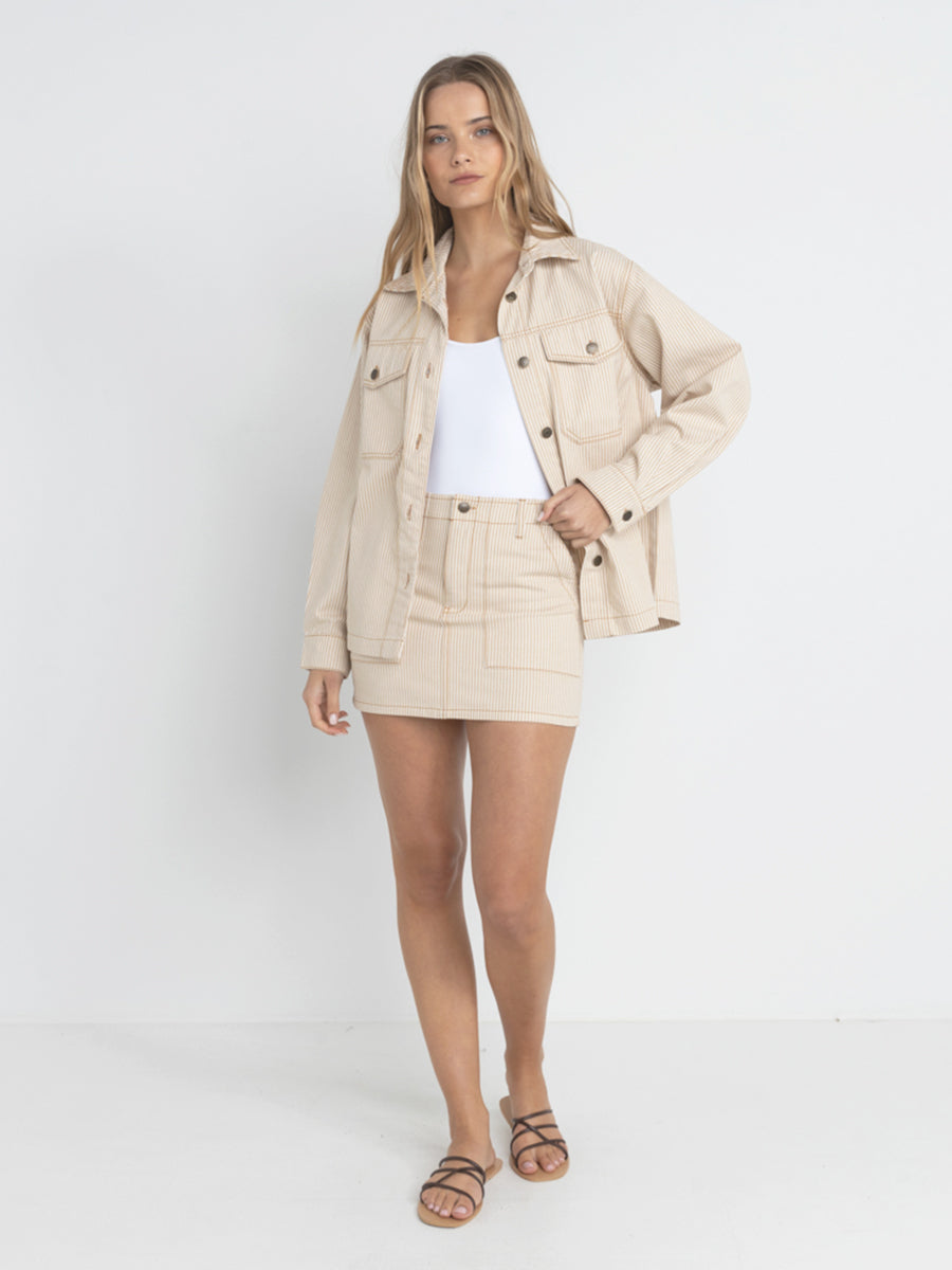Willa Stripe Jacket - Sand