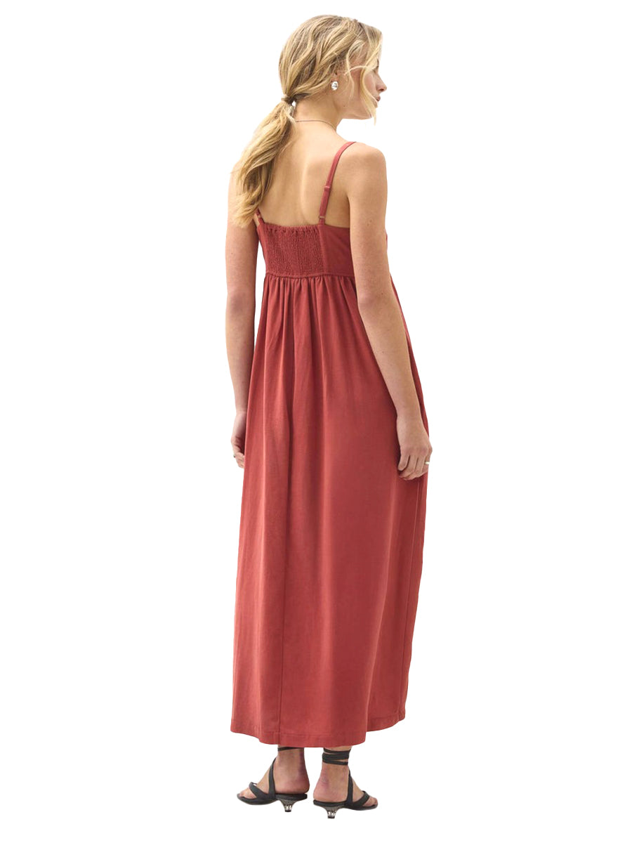 Linen Maxi Dress - Marsala