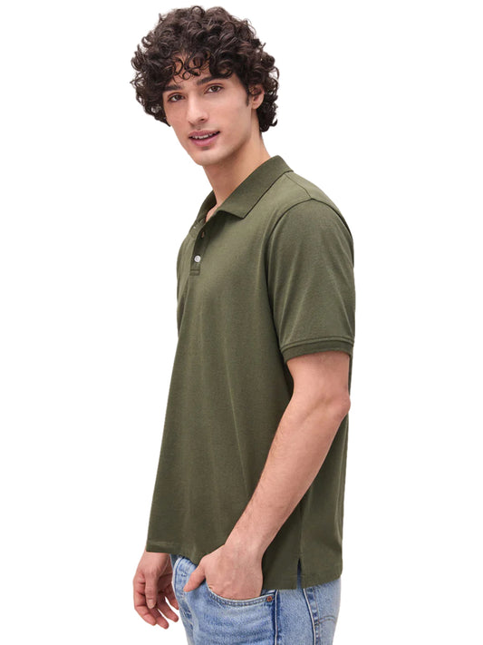 Recycled Cotton Polo - Surplus Green