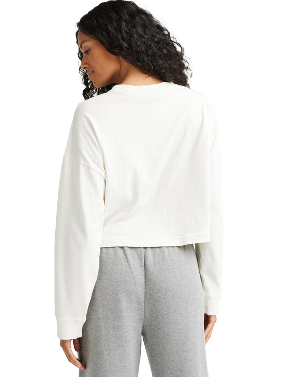 Relaxed Long Sleeve Crop - Bone
