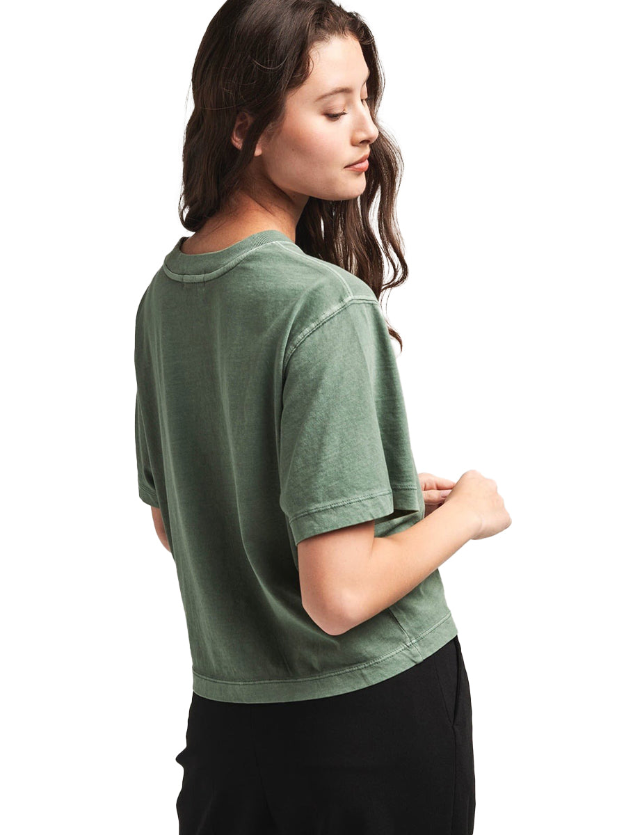 Relaxed Short Sleeve Crop - Sage Leaf