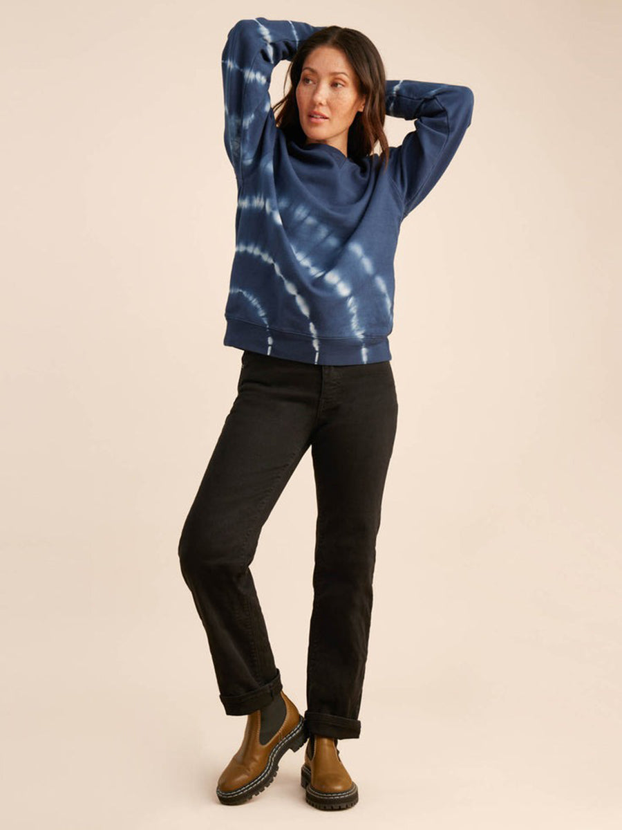 Shibori Fleece - Deep Blue