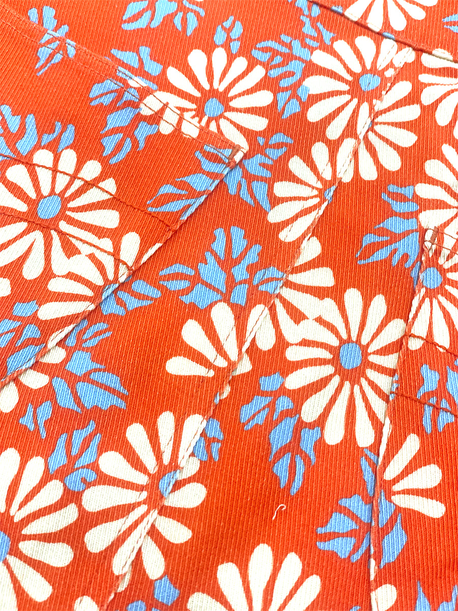 Aster Floral Mini Skirt - Blood Orange