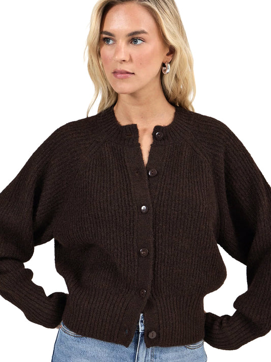 Duchess Raglan Cardigan - Espresso