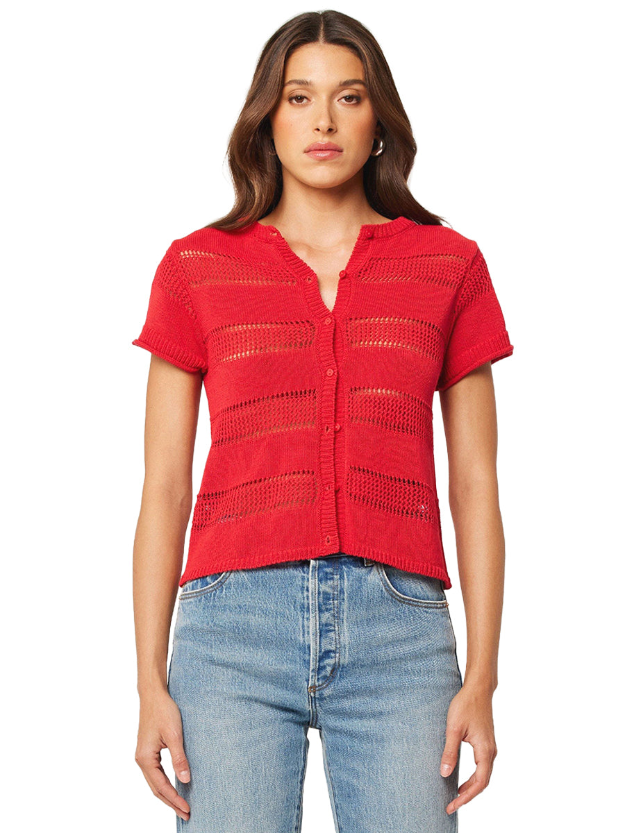 Isla Knit Top - Red