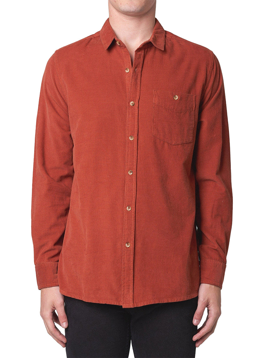 Men At Work Cord Shirt - Orange