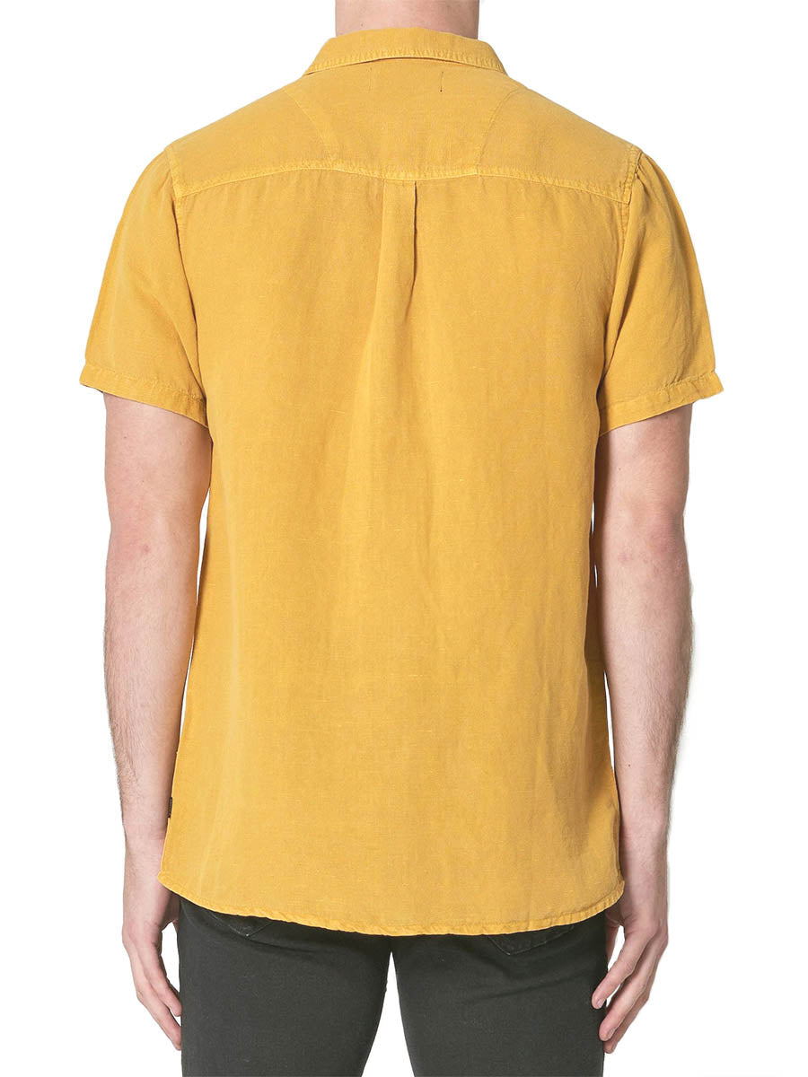Men At Work Short Sleeve Hemp Shirt - Sunset