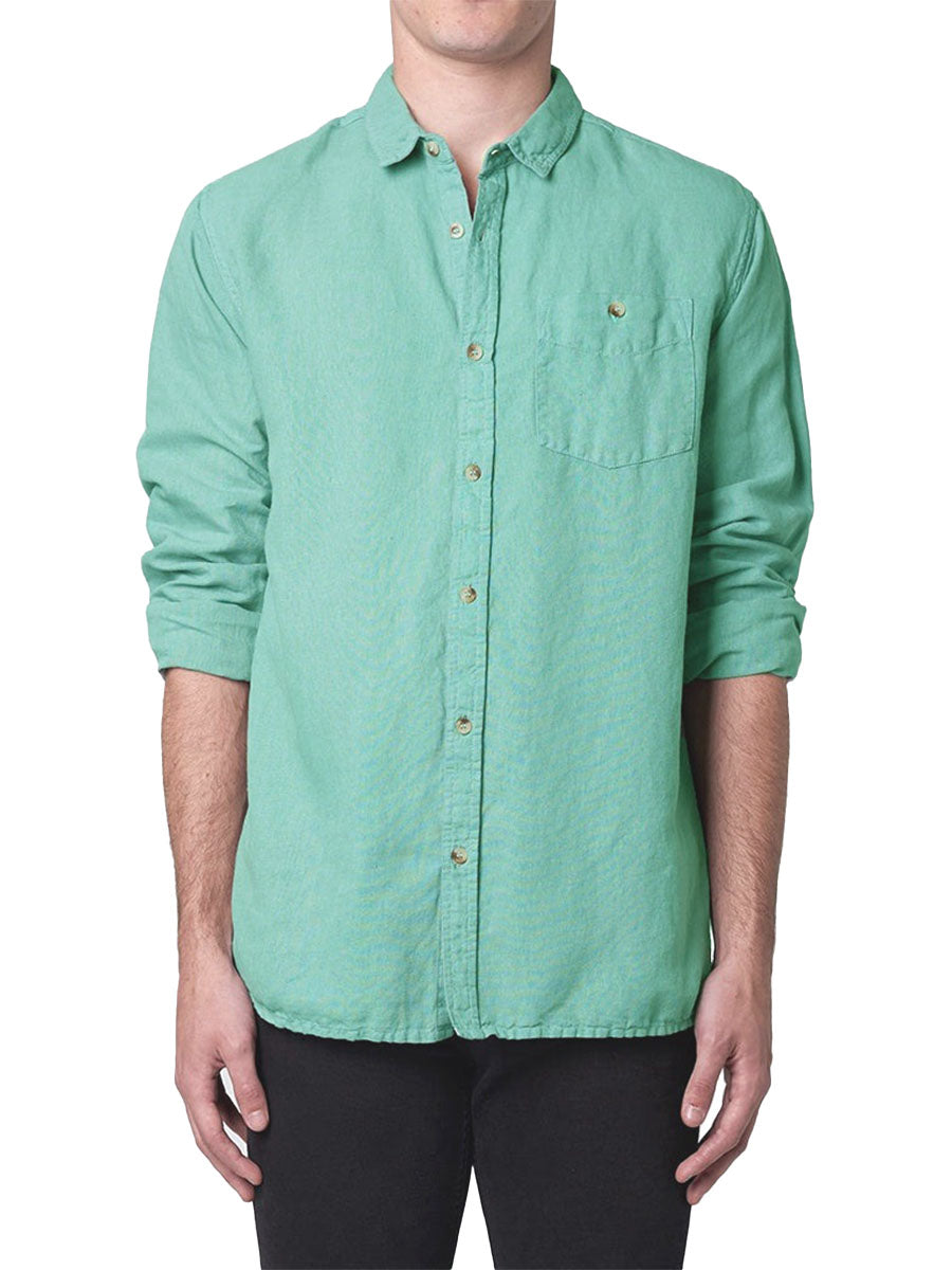 Men At Work Long Sleeve Hemp - Seafoam