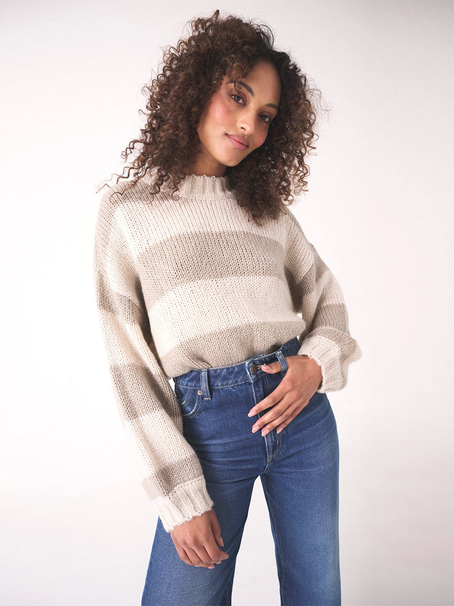 Weekend Knit - Khaki Stripe