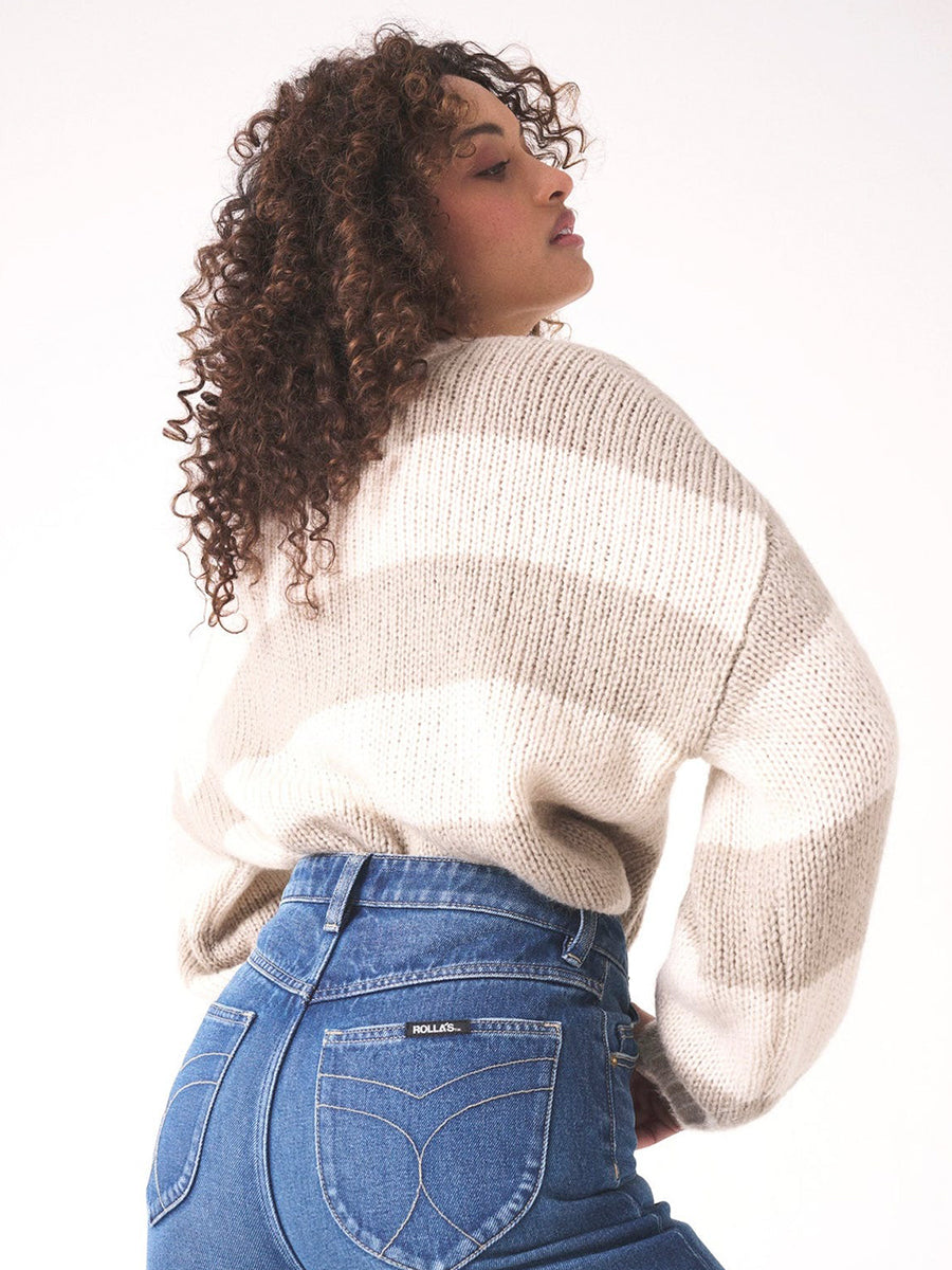 Weekend Knit - Khaki Stripe
