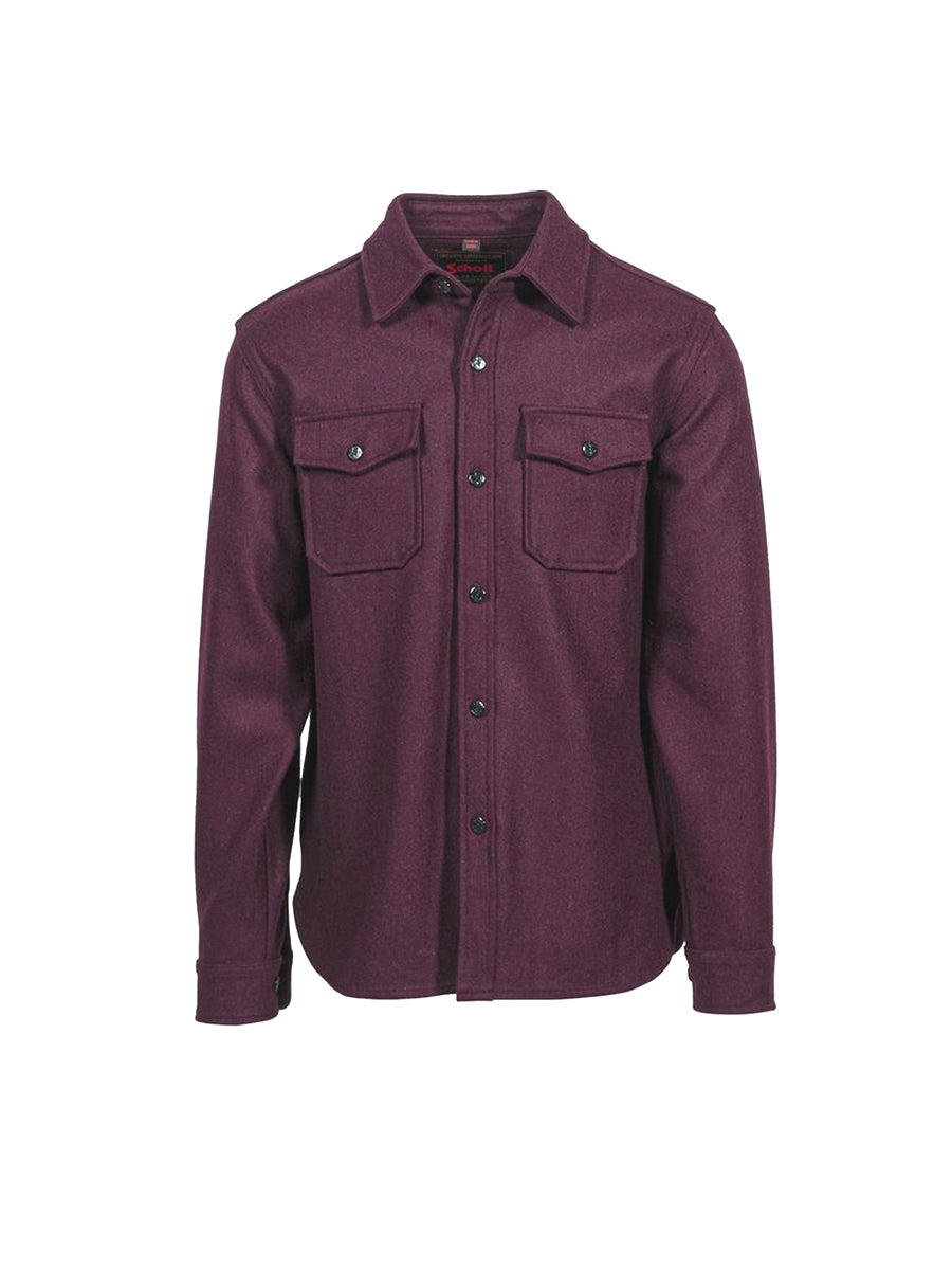 7810 Wool CPO Shirt - Eggplant
