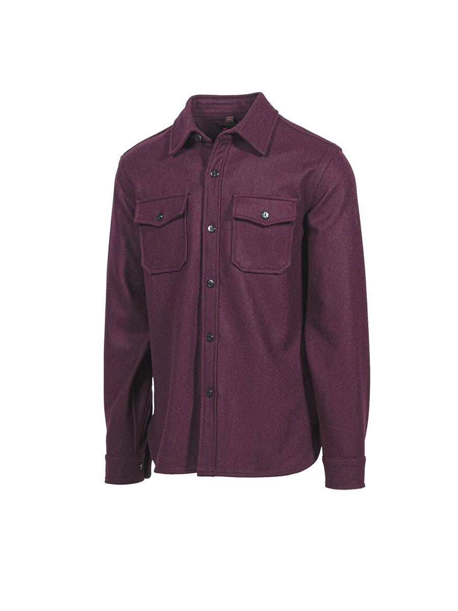 7810 Wool CPO Shirt - Eggplant