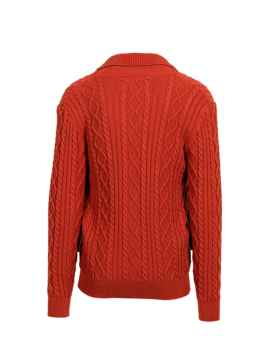 Cableknit Cardigan - Whiskey