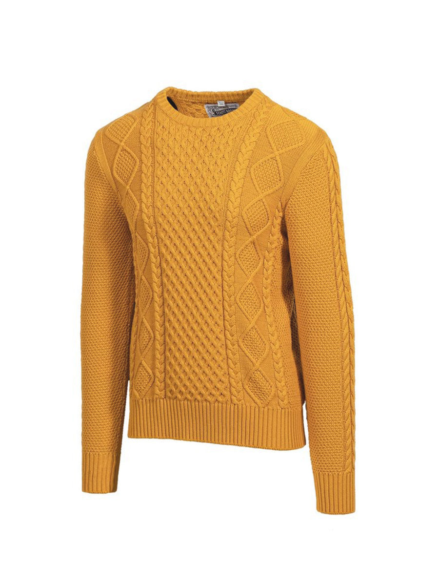 Cotton Cable Sweater - Sunflower