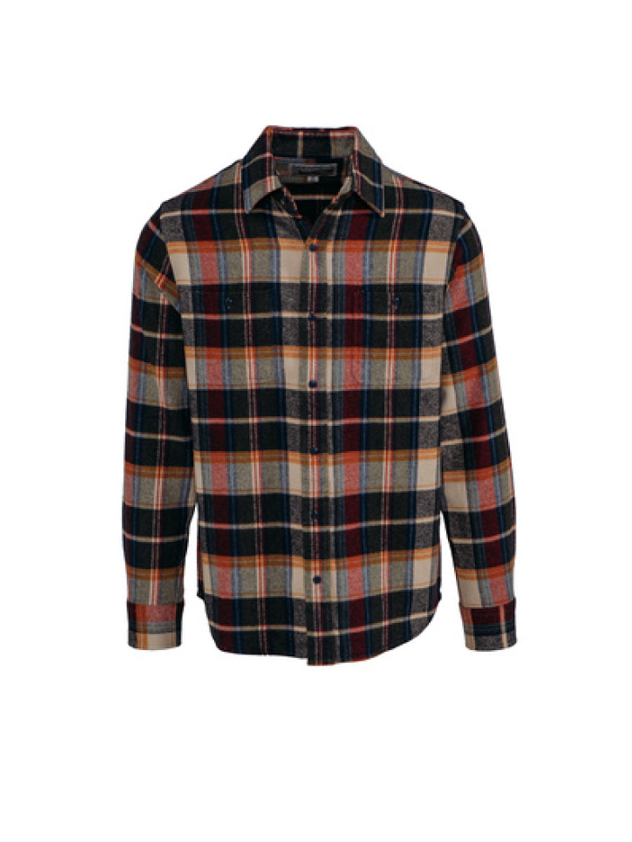 SH2535 Cotton Flannel Plaid Shirt - Madison